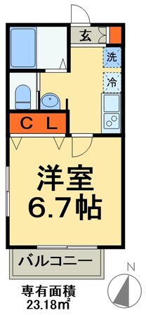 キャメル新八柱B棟の物件間取画像